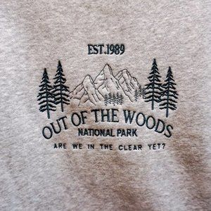 EST 1989 Are We Out Of The Woods Taylor Swift Embroidered Sweater Small